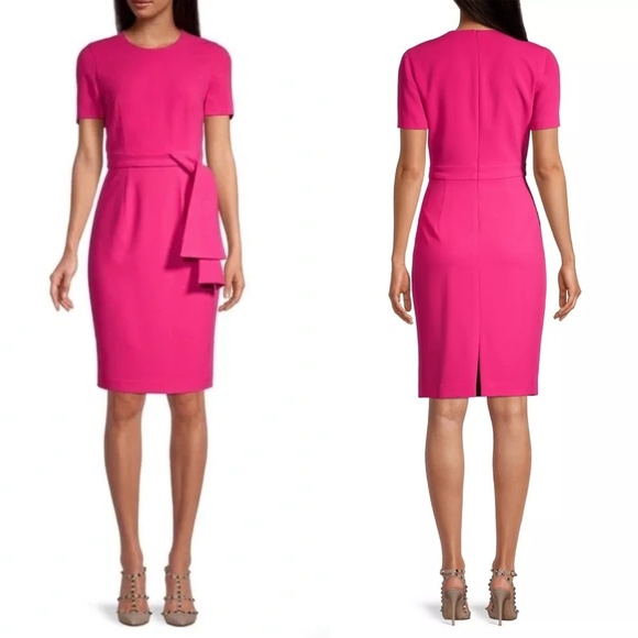 NWT Black Halo Harbor Side-Tie Sheath Dress in Mermaids Kiss Sz. 2 - Picture 1 of 9